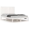 vidaXL sengeramme 120x190 cm Small Double massivt tr&aelig; hvid
