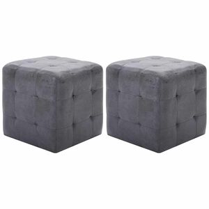 vidaXL sengeskabe 2 stk. 30 x 30 x 30 cm imiteret ruskind gr&aring;