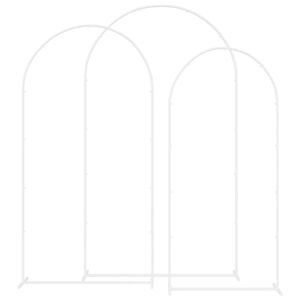 vidaXL Bryllupsbue 3 stk. Hvid 120 x 40 x 217 cm St&aring;l