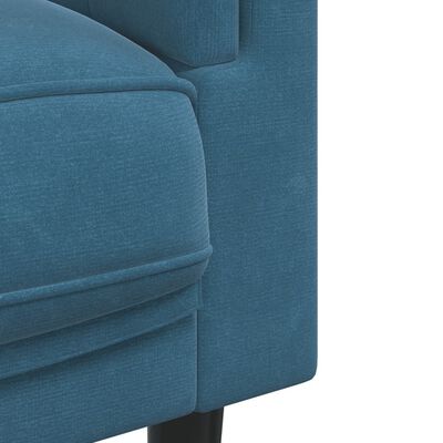 vidaXL sofasæt 3 dele med puder velour blå