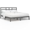vidaXL sengeramme 200x200 cm massivt tr&aelig; gr&aring;