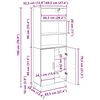 vidaXL Highboard Gammelt tr&aelig; 69,5 x 32,5 x 180 cm Konstrueret tr&aelig;