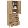 vidaXL Highboard Artisan Egetr&aelig; 69,5 x 34 x 180 cm Konstrueret tr&aelig;