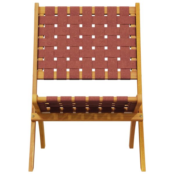 vidaXL havestole 2 stk. med bord foldbare massivt tr&aelig; r&oslash;d