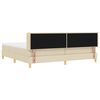 vidaXL Box spring seng med madras Creme 200 x 200 cm Polyester