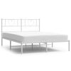 vidaXL sengeramme med sengegavl 150x200 cm metal hvid