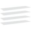 vidaXL boghylder 4 stk. 100x30x1,5 cm konstrueret tr&aelig; hvid h&oslash;jglans