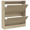 vidaXL skoreol 80x21x87,5 cm konstrueret tr&aelig; sonoma-eg