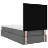 vidaXL Seng med opbevaring og madras M&oslash;rkegr&aring; 100 x 200 cm Polyester