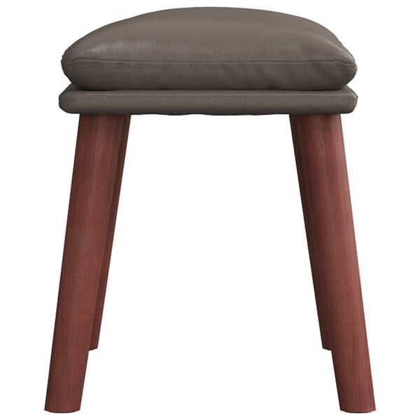 vidaXL fodskammel 45x29,5x35 cm kunstlæder grå