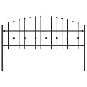 vidaXL Spike Hejn ASTEN 200 x 110 cm Pulverlakeret st&aring;l Sort