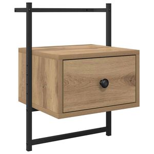 vidaXL Natskab Artisan Egetr&aelig; 35 x 30 x 51 cm Konstrueret tr&aelig;