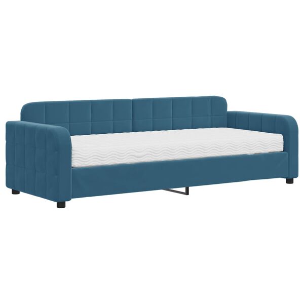 vidaXL daybed med madras 80x200 cm velour bl&aring;