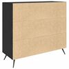 vidaXL Sideboard Sort eg 89,5 x 34 x 80 cm Konstrueret tr&aelig;