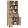 vidaXL Highboard Artisan Egetr&aelig; 69,5 x 34 x 180 cm Konstrueret tr&aelig;