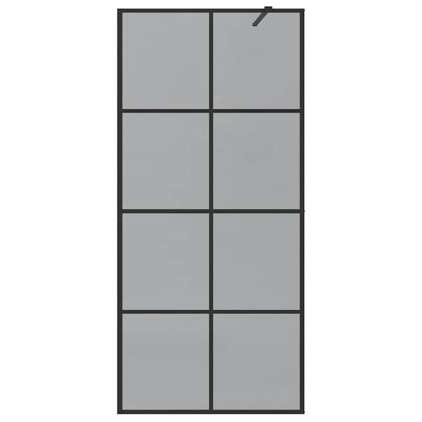 vidaXL Walk-in brusev&aelig;g Sort 90 x 195 cm h&aelig;rdet glas