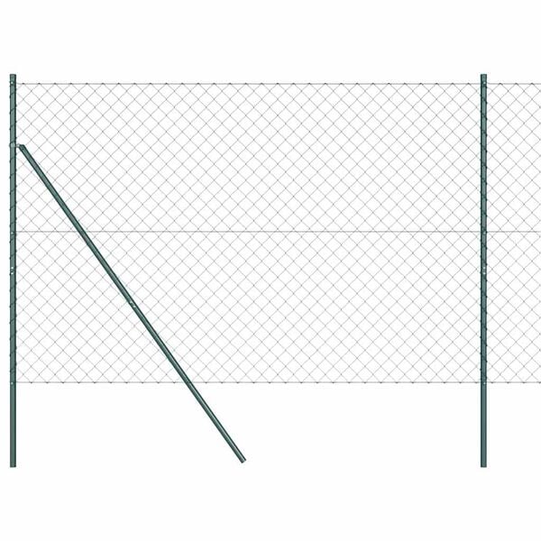 vidaXL Hegnsp&aelig;l Gr&oslash;n 10 x 1,6 m (60 x 60 mm net) St&aring;l og PVC