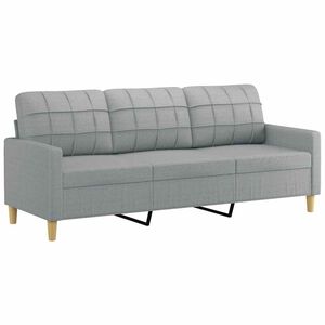 vidaXL 3-personers sofa 180 cm stof lysegr&aring;