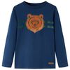 Lang&aelig;rmet T-shirt til b&oslash;rn str. 92 marinebl&aring;