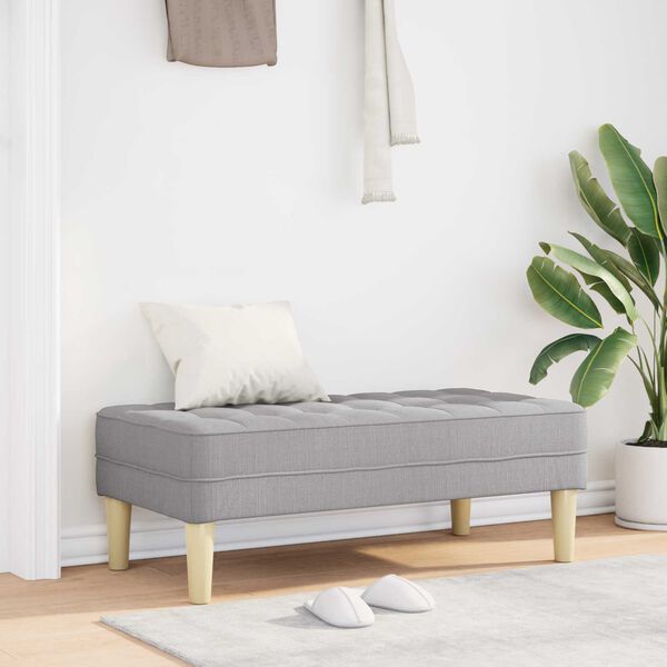 vidaXL b&aelig;nk med pude Skygr&aring; 113 x 57 x 39 cm Stof