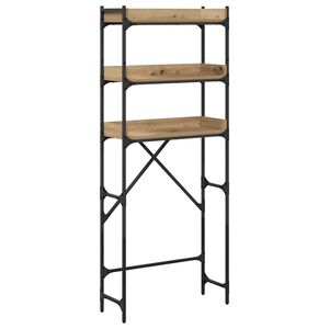 vidaXL Vaskemaskinehylde med hylde Artisan Egetr&aelig; 67 x 25 x 163 cm