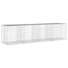 vidaXL gabionkurv med cover 400x100x100 cm galvaniseret jern