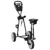 vidaXL Golf Trolley med s&aelig;de Sort og Hvid Jern Sammenklappelig