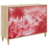 vidaXL Sideboard AACHEN Sonoma-eg 102 x 33 x 75 cm Konstrueret tr&aelig;