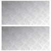 vidaXL Trappe Tread 2 stk. 80 x 40 cm S&oslash;lv Aluminium Rektangul&aelig;r