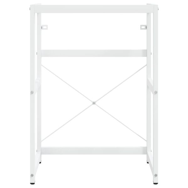 vidaXL indbygget h&aring;ndvask p&aring; stel jern hvid