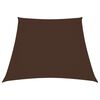 vidaXL solsejl 3/5x4 m trapezformet oxfordstof brun