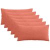vidaXL Pudebetr&aelig;k 6 pcs ALMELO R&oslash;d orange 40 x 70 cm cordfl&oslash;jl