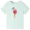 T-shirt til b&oslash;rn str. 116 lys mintgr&oslash;n