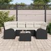 vidaXL Havesofa S&aelig;t Sort 55 x 55 x 37 cm polyrattan