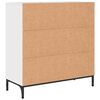 vidaXL Sideboard H&oslash;j gloss hvid 79,5 x 33 x 82 cm Konstrueret tr&aelig;