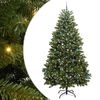 vidaXL Kunstigt Hinged Juletr&aelig; 300 LED'er Gr&oslash;n 270 cm PVC og St&aring;l