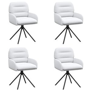 vidaXL Svingende Spisestole 4 stk. Kunstl&aelig;der Hvid 59 x 59,5 x 90 cm