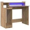 vidaXL Bord med hylde Artisan Egetr&aelig; 97 x 45 x 90 cm Konstrueret tr&aelig;