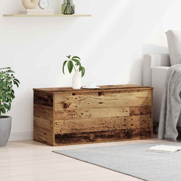vidaXL Opbevaringskasse Gammelt tr&aelig; 100 x 42 x 46 cm Konstrueret tr&aelig;