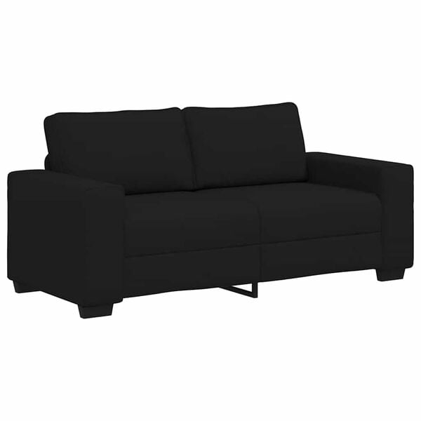 vidaXL 2-personers sofa 140 cm stof sort