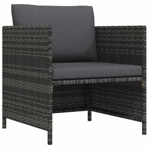 vidaXL havesofa med hynder polyrattan gr&aring;