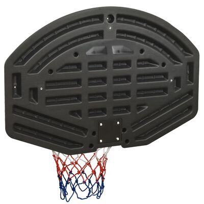 vidaXL basketballkurv med plade 90x60x2 cm polyethylen sort