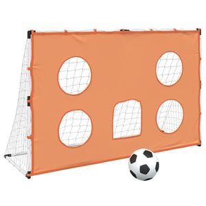 vidaXL fodboldm&aring;l 182x62x118 cm med pr&aelig;cisionsdug og bold
