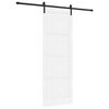 vidaXL Skyded&oslash;r Hvid 83 x 232 cm Massivt fyrretr&aelig;
