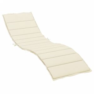 vidaXL hynde til liggestol 200x50x3 cm oxfordstof cremefarvet