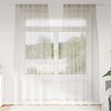 vidaXL Voile Gardin med gardiner 2 pcs Creme 245 x 140 cm Polyester