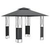 vidaXL pavillon med tag 300x300x270 cm st&aring;l antracitgr&aring;