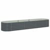 vidaXL forh&oslash;jet plantekasse 320x80x44 cm galvaniseret st&aring;l gr&aring;