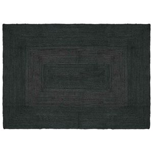vidaXL Omr&aring;de t&aelig;ppe M&oslash;rkegr&aring; 120 x 170 cm Jute