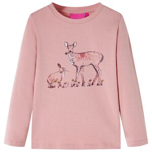 vidaXL Lang&aelig;rmet T-shirt til b&oslash;rn str. 128 lyser&oslash;d